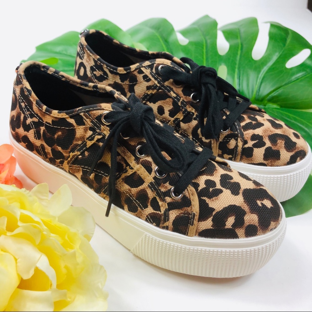 Steve Madden Emi sneakers platform leopard 8.5 - Picture 2 of 8